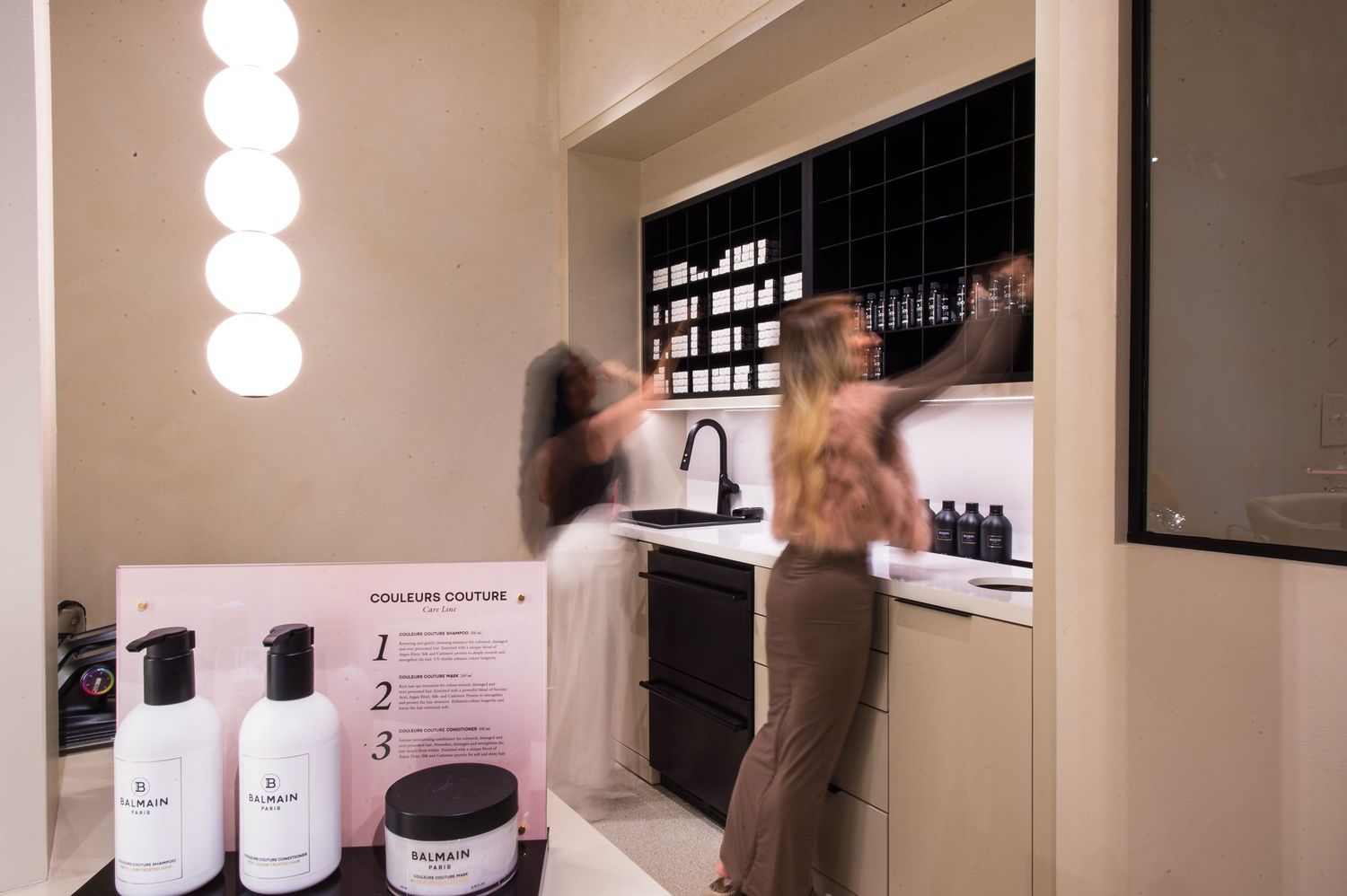 Hand-painted balayage and luxury hair color station in Destin, Florida by Studio Beige