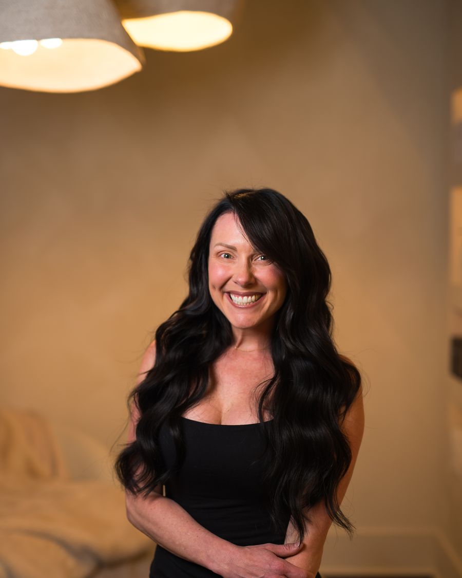 Client after her extension install, front view