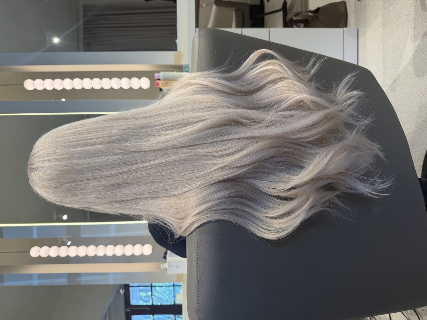After &mdash; long, moveable blonde extensions by Studio Beige