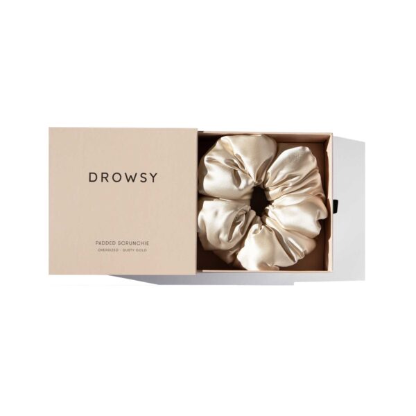 DROWSY Pillow Scrunchie - Dusty Gold x 3