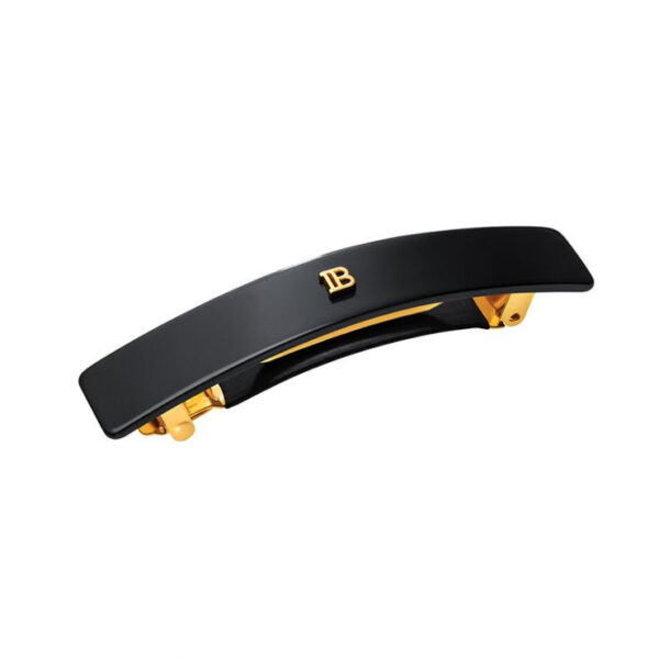 Balmain Barrette Pour Cheveux in medium black cellulose acetate
