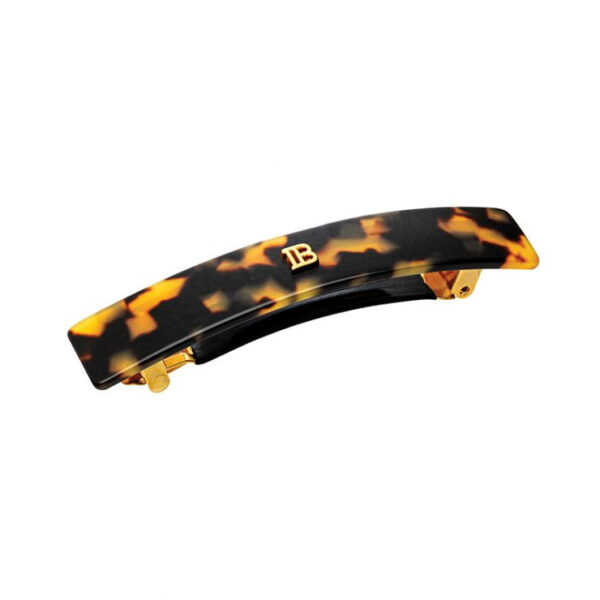 Balmain Hair Couture medium barrette in tortoise shell cellulose acetate