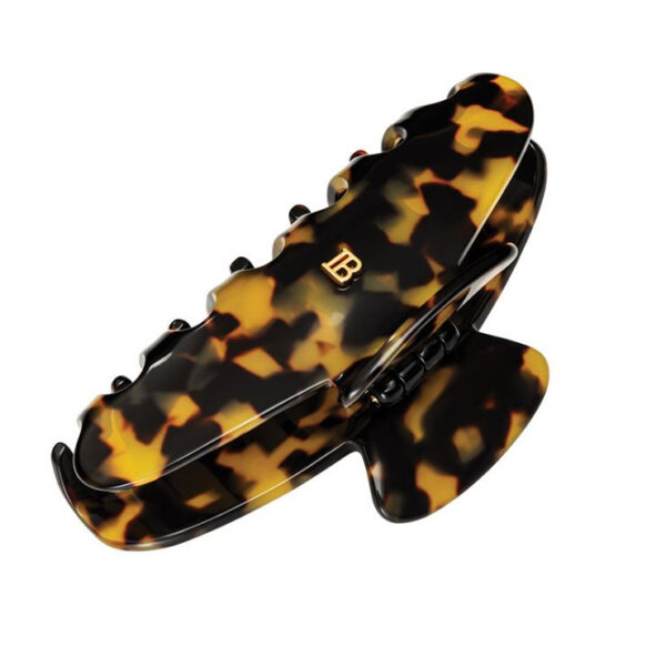 Balmain Pince à Cheveux large claw clip in tortoise shell cellulose acetate
