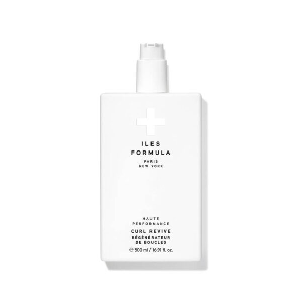 Iles Formula Curl Revive 500ml pump bottle, the haute performance curl styling serum