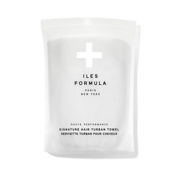 Iles Formula Signature Hair Turban Towel in white